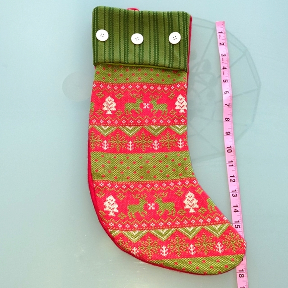 Macy's Christmas Stocking - Reindeer Knit Holiday Stocking Home Decor Gift - Picture 1 of 7